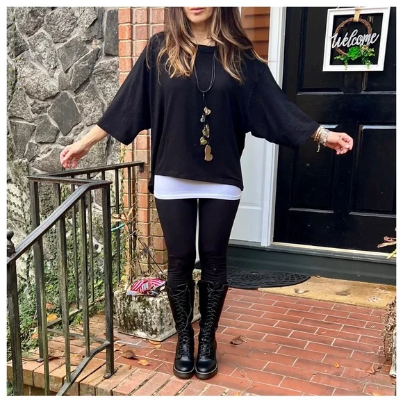 #26 Boxy Drop Shoulder Tee Boho weekend-ready style - Picture 2 of 5